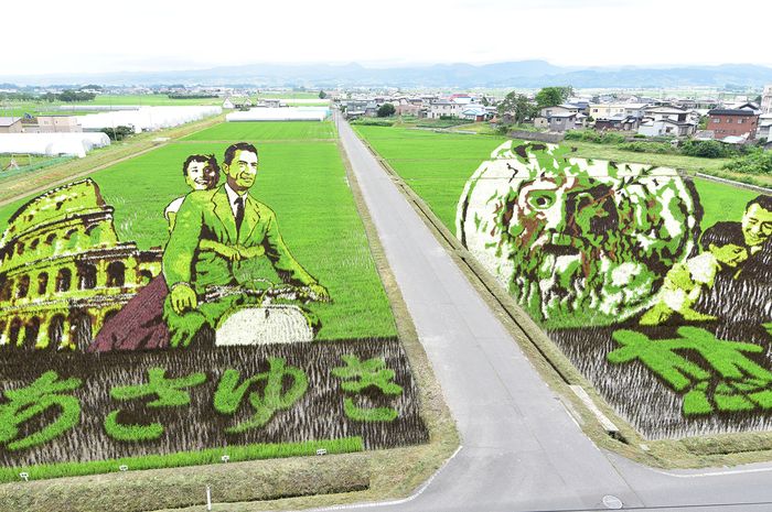 Gambar Sawah  Dan Petani Kartun Pemandanganoce