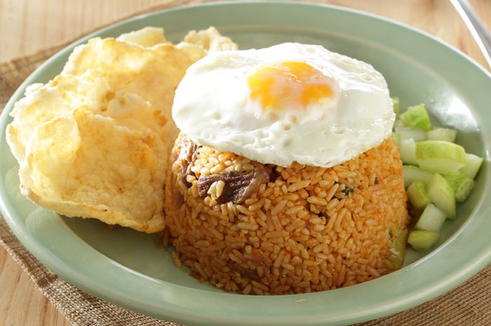 Hidangan nasi goreng kambing.
