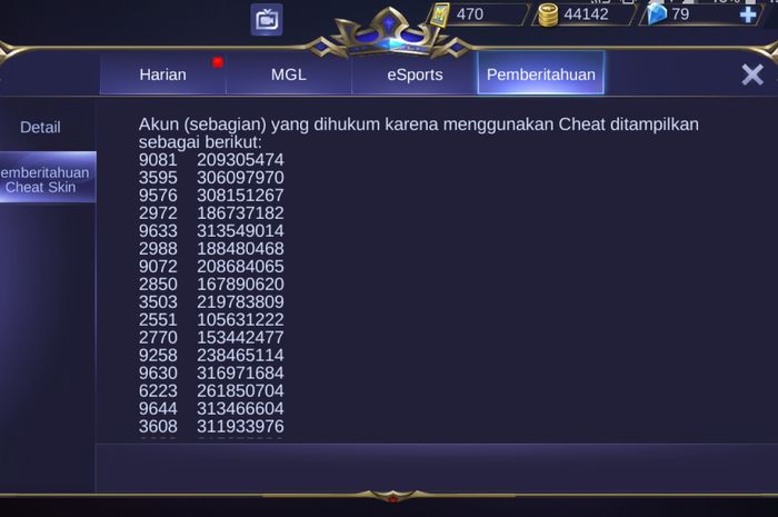 Modifier Skin is one way to cheat in Mobile Legends