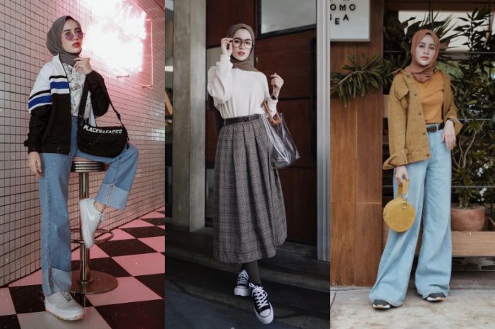 Bergaya Vintage dengan Inspirasi Fashion Hijab ala Aghnia 