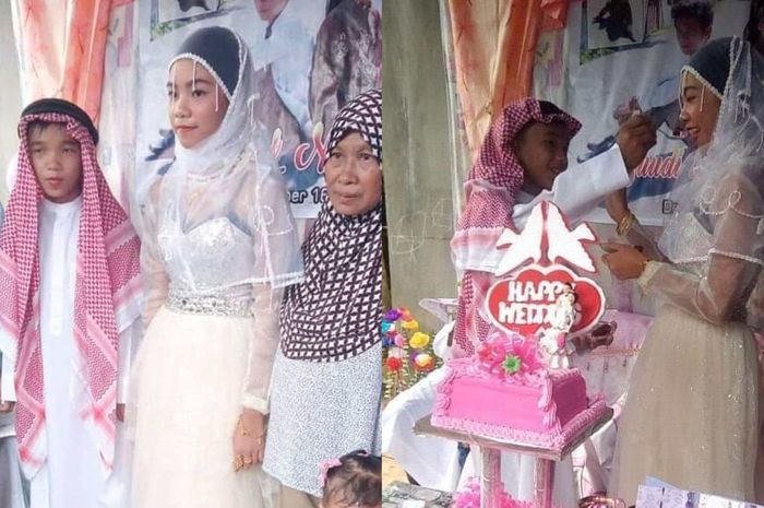 pernikahan dini Asma Wilgabi 14 tahun dan Habibie 9 tahun