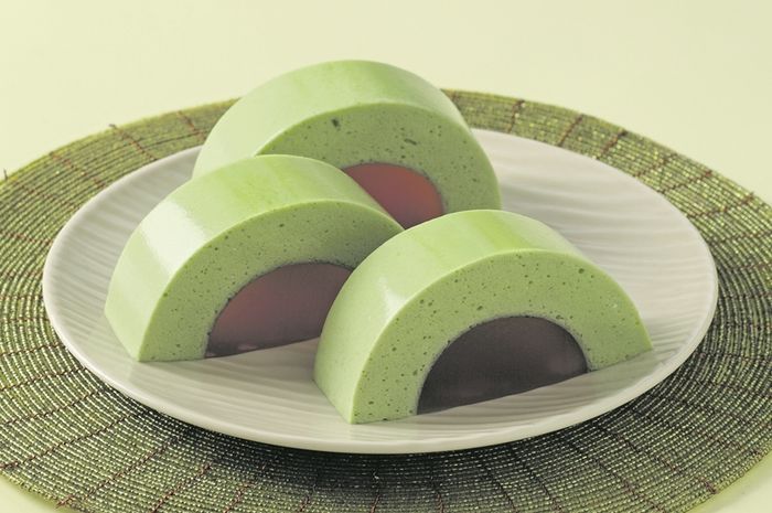 Puding Teh Hijau Blueberry