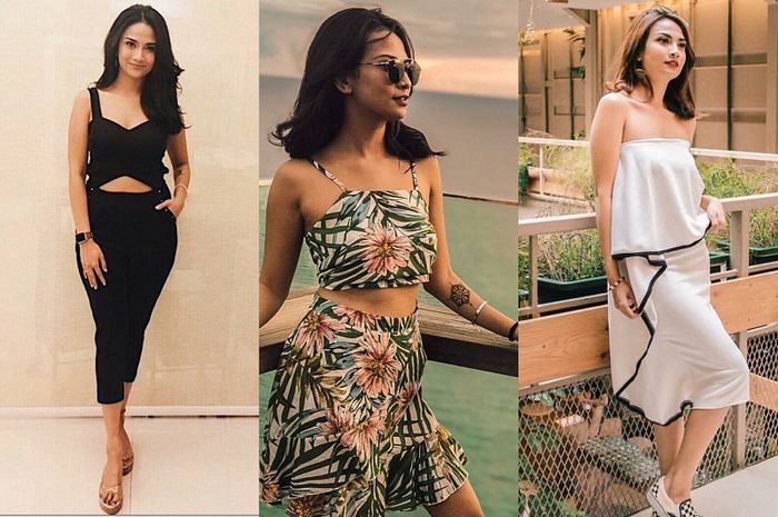 Gaya Busana  Artis Vanessa Angel Saat Pakai Busana Tanpa Lengan yang Stylish - Camisole Top