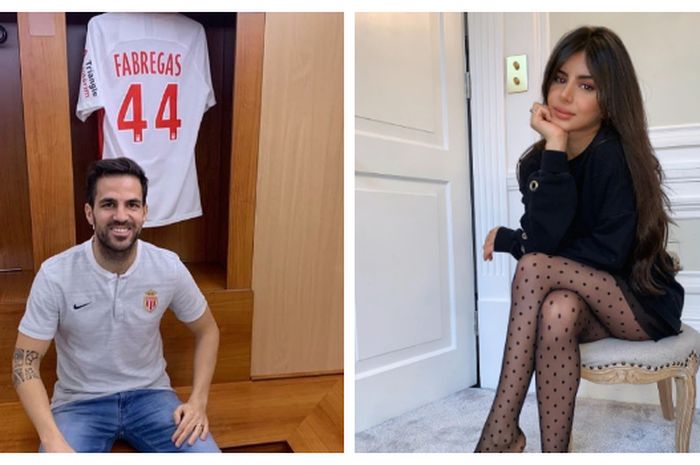 Kolase foto Cesc Fabregas (kiri) dan Maria Taktouk.