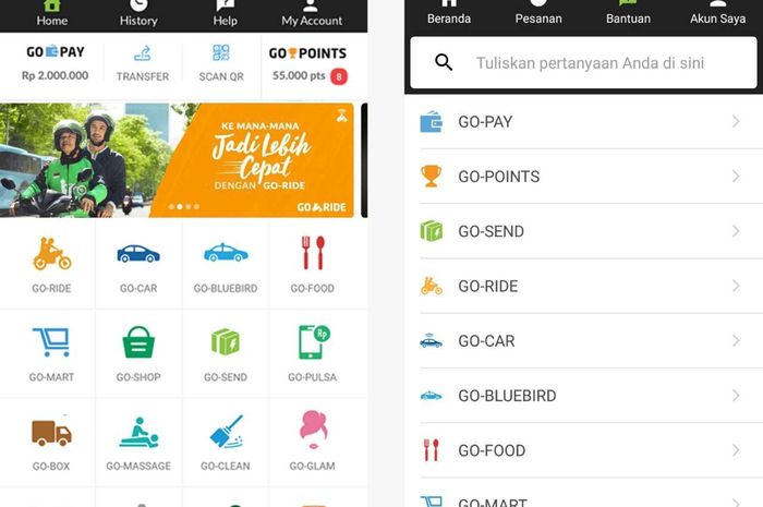 Image result for aplikasi gojek