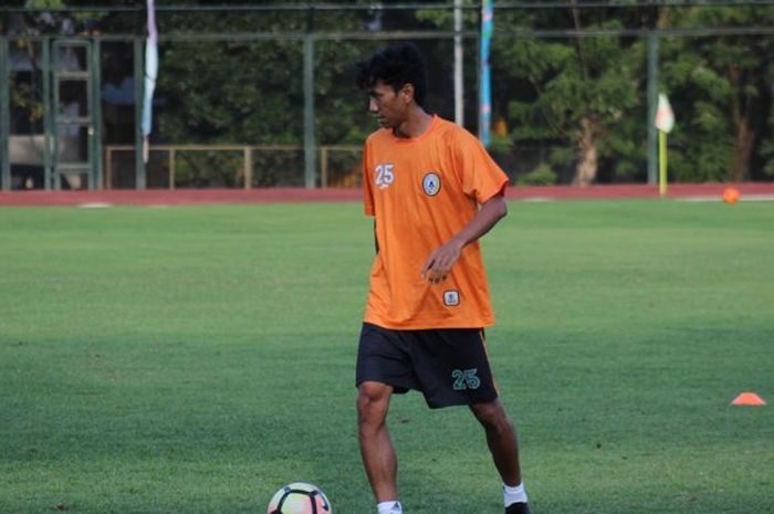 Amarzukih saat berlatih bersama PSS Sleman di Stadion Universitas Negeri Yogyakarta, Rabu (2/8/2018).