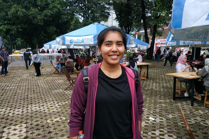 Mantan pebulu tangkis ganda putri Indonesia, Nitya Krishinda Maheswari, datang langsung ke Istora Se