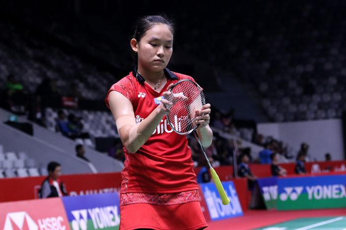 Pebulu tangkis tunggal putri Indonesia, Ruselli Hartawan, pada babak kualifikasi Indonesia Masters 2