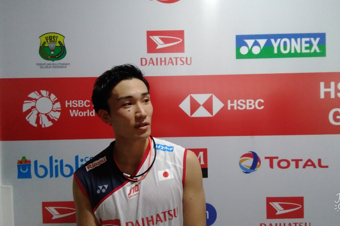 Kento Momota di Indonesia Masters 2019, Jumat, (25/01/2019).