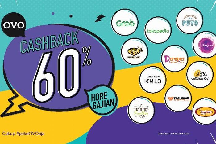 Promo OVO Cashback 60 Siap Menanti, dari Tokopedia Sampai GrabFood