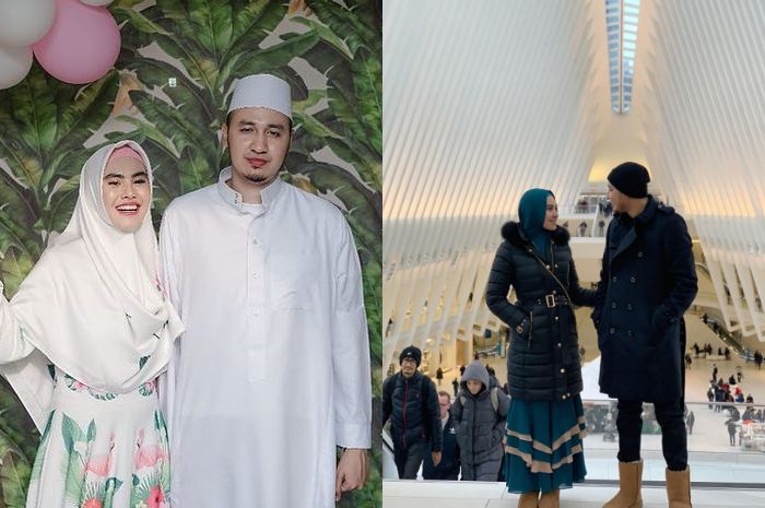 Penampilan beda Habib Usman, suami Kartika Putri saat liburan ke Amerika Serikat.