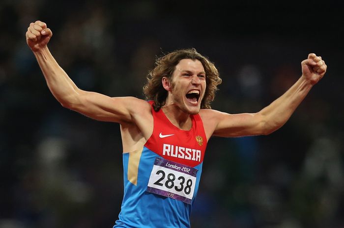Ivan Ukhov, Atlet Lompat Tinggi Rusia  saat berlaga di Olimpiade London 2012, Inggris.