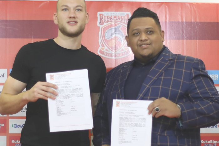 Jan Lammers dan Presiden Borneo FC Nabil Husein