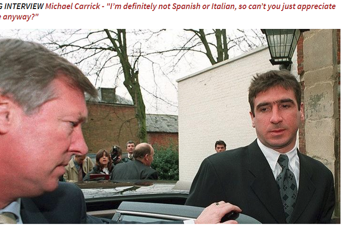 Alex Ferguson dan Eric Cantona saat menjalani sidang setelah insiden yang melibatkan fan Crystal Palace pada Januari 1995.