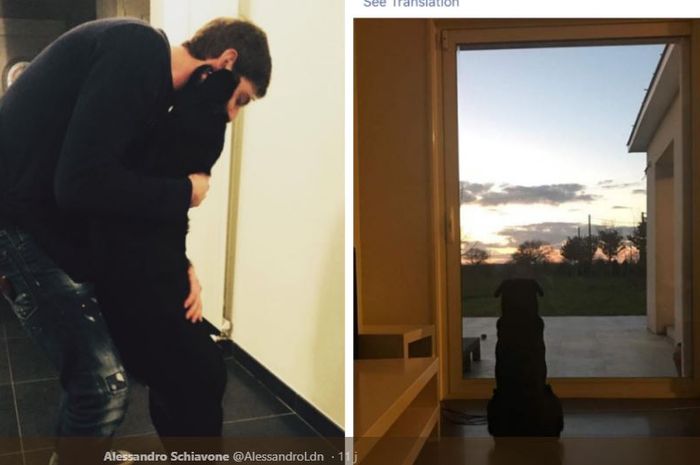 Nala, anjing kesayangan pemain Cardiff City Emiliano Sala, setia menunggu kepulangan majikannya di rumah.
