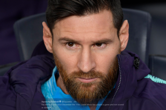 Bintang Barcelona, Lionel Messi, tampil sebagai pemain pengganti dalam partai Copa del Rey kontra Real Madrid di Camp Nou, 6 Februari 2019.