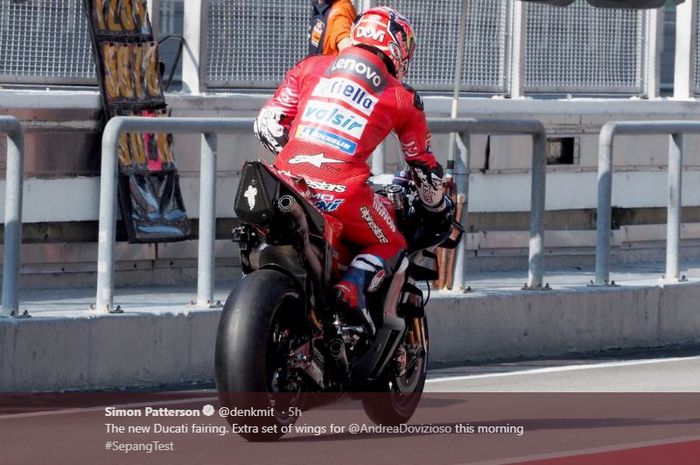 Fairing baru Ducati digunakan oleh Andrea Dovizioso.