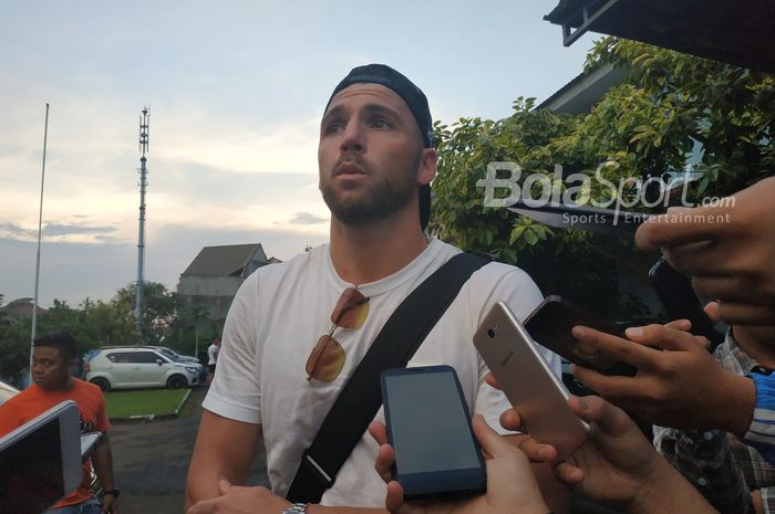 Striker Persija Jakarta Marko Simic di Mess Persija, Jakarta Timur, Jumat (8/2/2019).