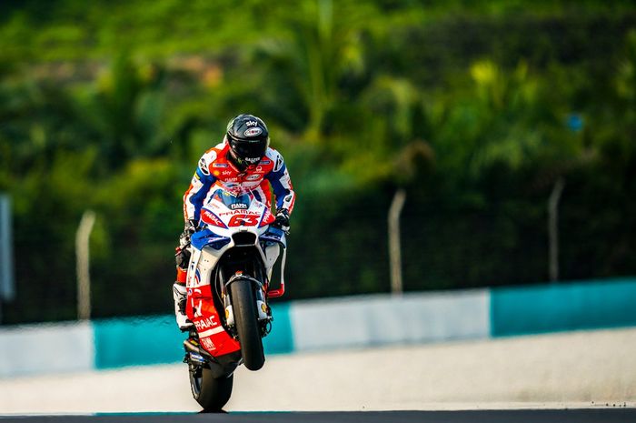 Francesco Bagnaia saat melaju di tes pramusim MotoGP 2019, Rabu (6/2/2019) di Sirkuit Sepang, Malaysia.