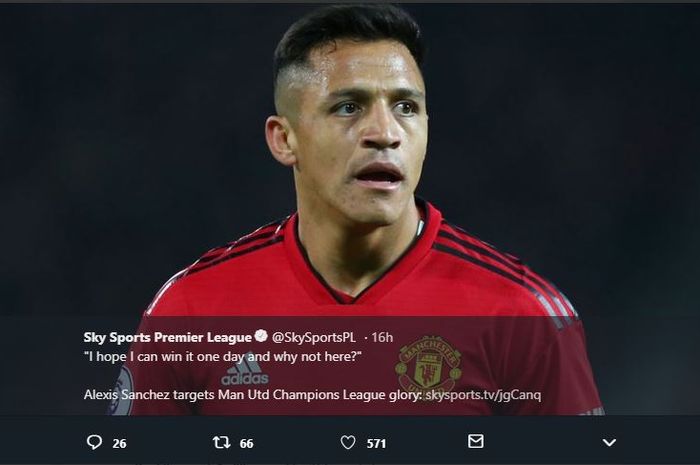 Alexis Sanchez Langsung Ingin Man United Juarai Liga Champions