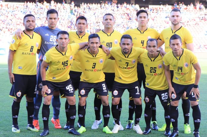 Skuat Persija yang menghadapi Newcastle Jets pada laga kualifikasi kedua Liga Champions Asia, Selasa (12/2/2019).