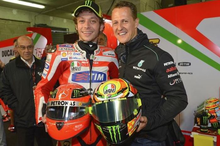 Valentino Rossi dan Michael Schumacher