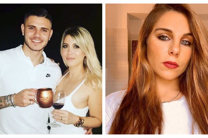 Mauro Icardi tak bisa berkutik melihat Istri dan Adik kandungnya yang bernama Ivana (kanan) bertengkar