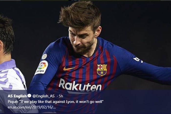 Pemain belakang Barcelona, Gerard Pique, mengaku timnya masih belum tampil maksimal usai mengalahkan Real Valladolid dalam lanjutan Liga Spanyol hari Sabtu (16/2/2019).
