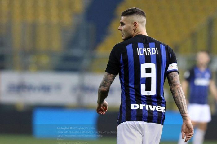 Mauro Icardi, kehilangan jabatan sebagai kapten di Inter Milan.