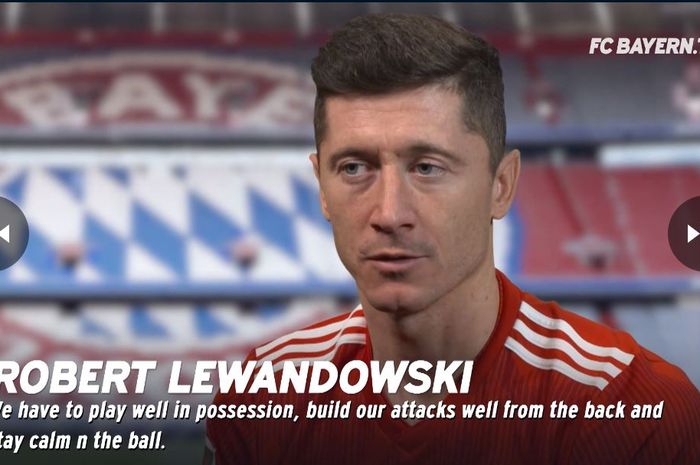 Penyerang FC Bayern Muenchen, Robert Lewandowski.