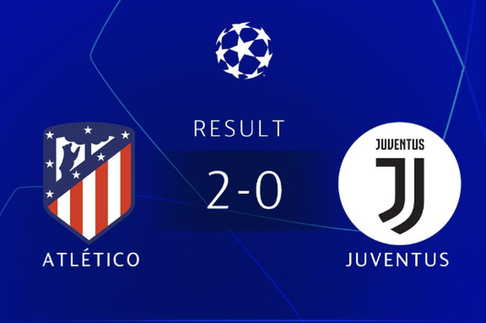 Hasil Atletico Madrid vs Juventus pada leg pertama babak 16 besar Liga Champions di Wanda Metropolitano, Rabu (20/2/2019).