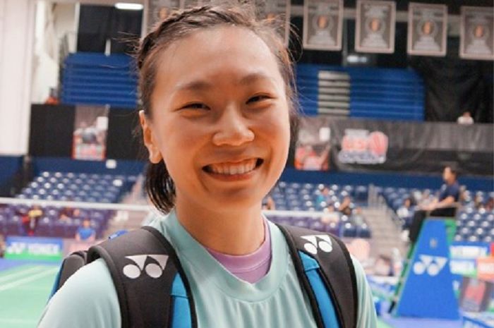 Pebulu tangkis Amerika Serikat, Zhang Beiwen yang turut berlaga di Djarum Superliga Badminton 2019.