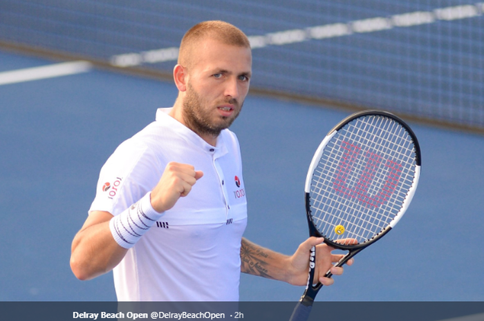 Petenis Britania Raya, Briton Dan Evans, melaju ke babak Final Delray Beach Open 2019, setelah kalahkan John Isner (AS) di semi final, Sabtu (23/2/2019).