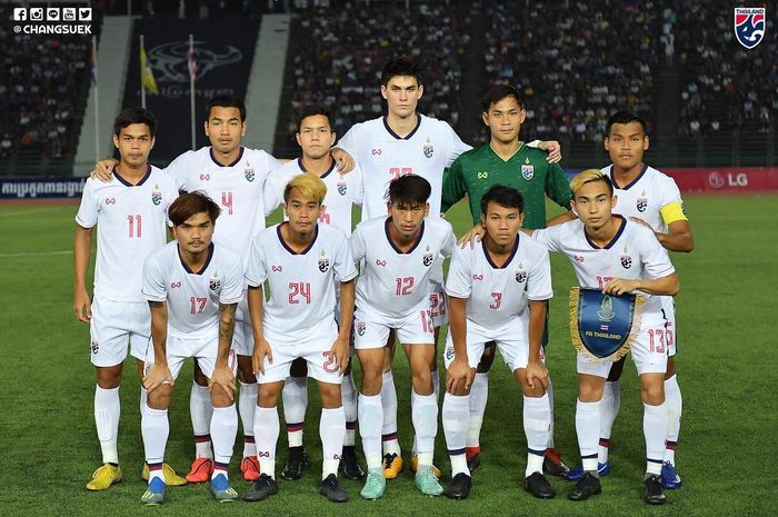 Skuat timnas U-22 Thailand di Piala AFF U-22 2019.