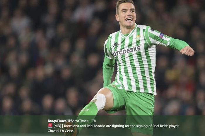 Pemain pinjaman Real Betis, Giovani Lo Celso, dikabarakan menjadi target transfer dua raksasa Liga Spanyol, Barcelona dan Real Madrid.