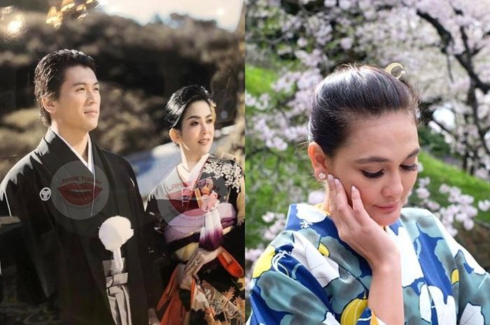 Beda Arti Kimono Luna Maya Vs Syahrini Saat Prewedding Dengan Reino