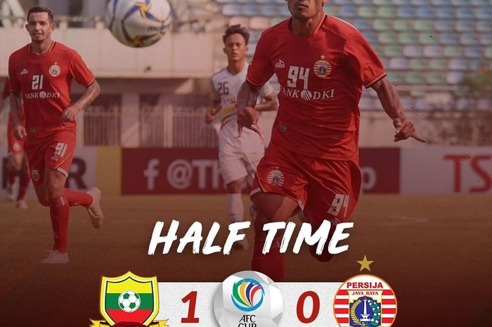 Persija Jakarta tertinggal 0-1 dari Shan United pada babak pertama matchday kedua Piala AFC 2019, Selasa (12/3/2019).