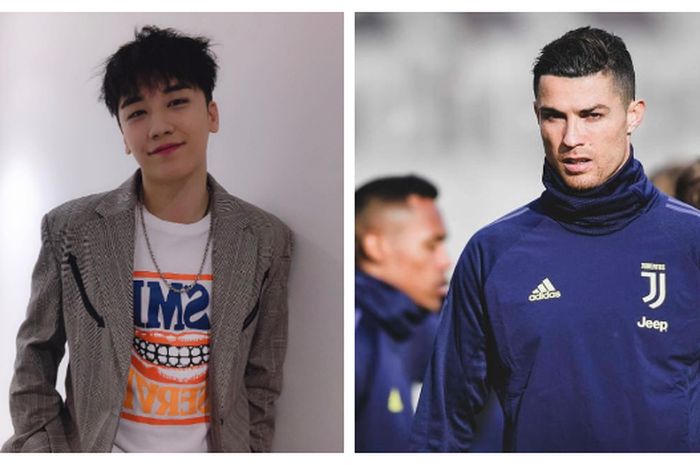 Kolase foto Seungri (kiri) dan Cristiano Ronaldo