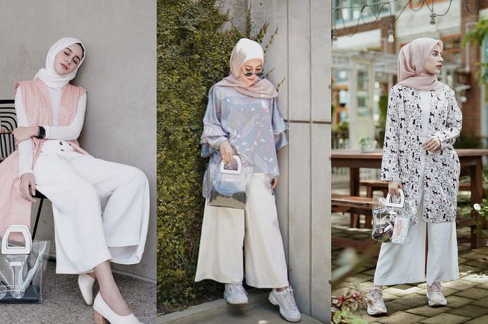 35+ Terbaik Untuk Ootd Hijab Celana Kulot Putih