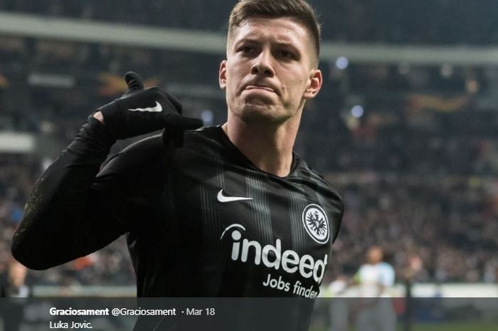 Penyerang pinjaman Eintracht Frankfurt, Luka Jovic