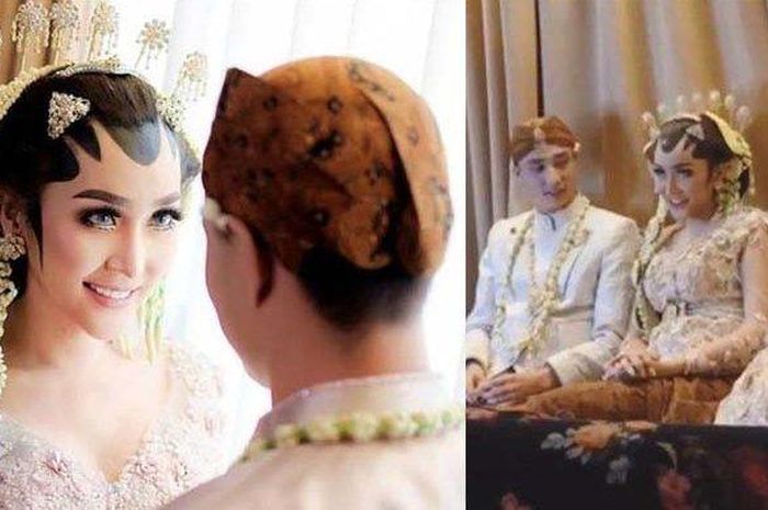Lucinta Luna memakai baju pengantin