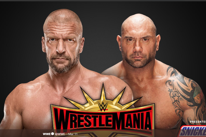 Duel Batista vs Triple H akan terjadi di WrestleMania 35, 7 April 2019.