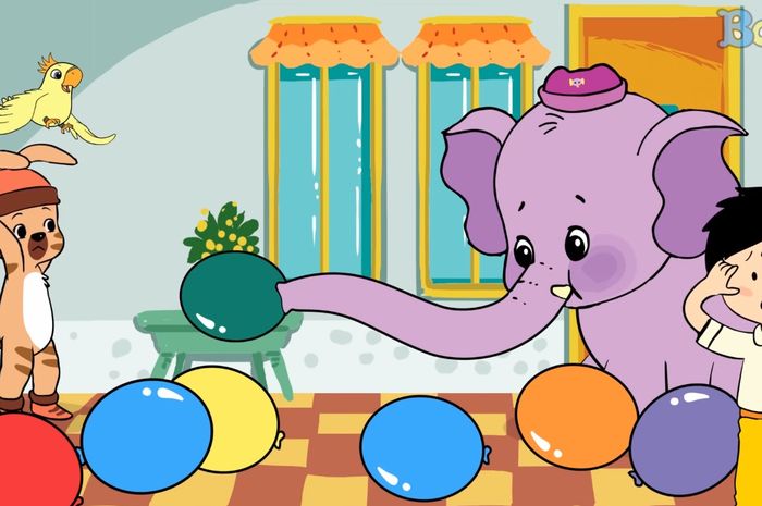 Dongeng Bona and Friends Membantu Meniup Balon Bobo