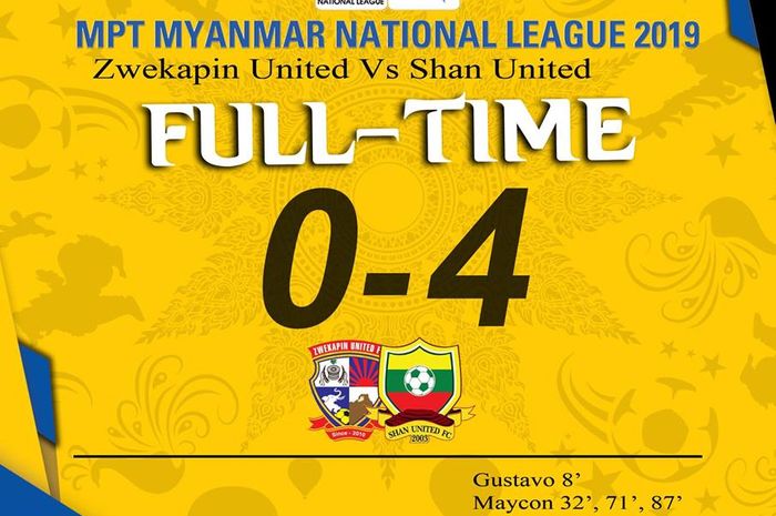 Zwekapin United vs Shan United pekan keenam Myanmar National League 2019.