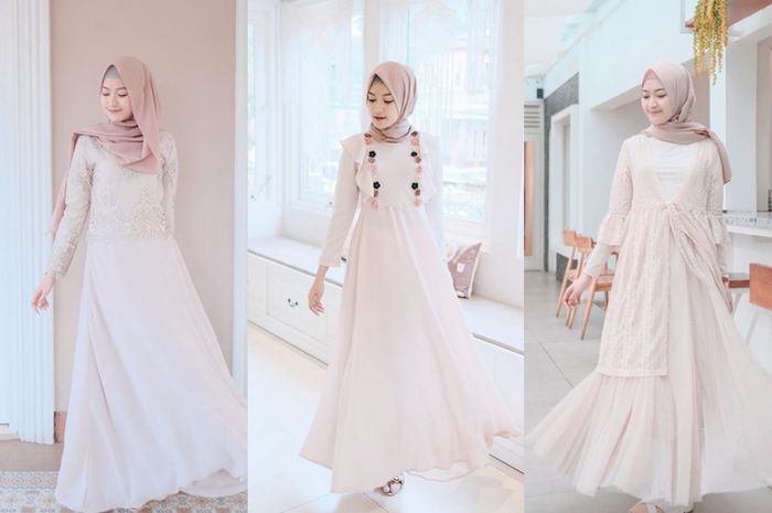 4 Dress Hijab Warna Putih ala Selebgram
