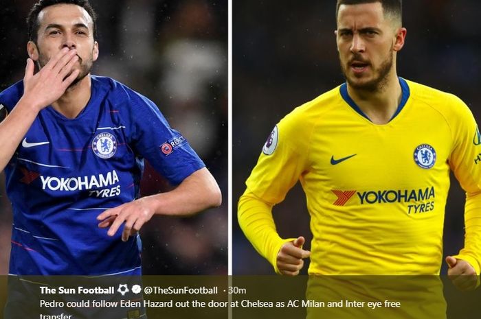 Pedro Rodriguez disebut-sebut bisa mengikuti jejak Eden Hazard untuk hengkang dari Chelsea 