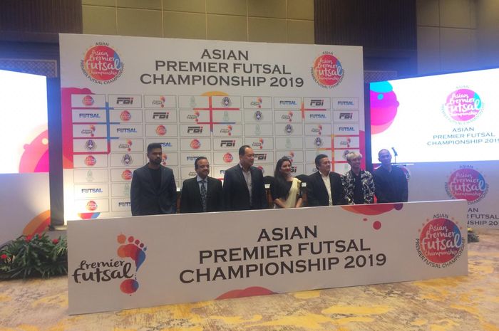 Sesi jumpa pers Asian Premier Futsal Championship 2019 di Hotel Sultan, Senayan, Jakarta Pusat, Jumat (5/4/2019)