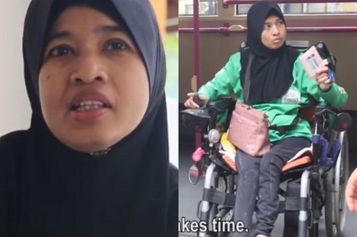 Kisah Sumaiyah Ghazali Penyandang Difabel Yang Tetap Bekerja Sebagai Pengantar Grabfood Meski