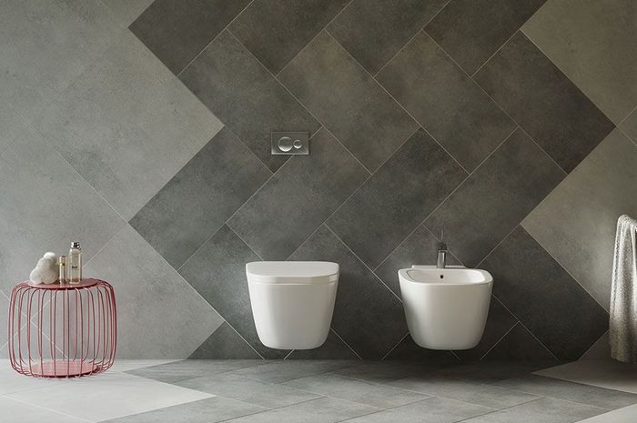 homogeneous tiles for bathroom