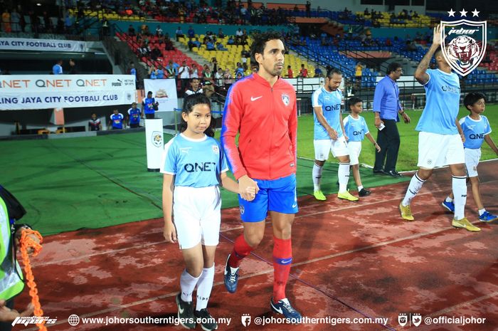 Striker asing Johor Darul Takzim, Diogo Luis Santo jelang laga kontra Petaling Jaya City FC pada lanjutan Liga Super Malaysia 2019, 13 April 2019.